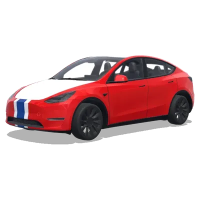Red Ferrari Racing Stripe – Tesla Model Y wrap