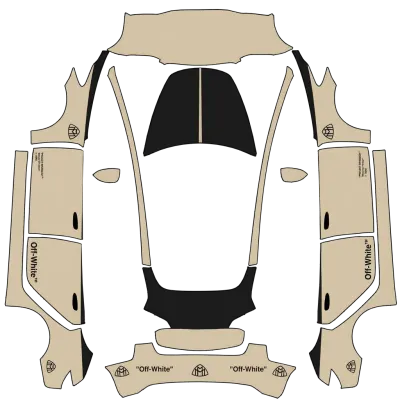 off white bach – Tesla Model 3 wrap