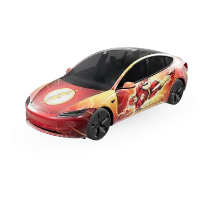 Flash (The Flash) – covering Tesla Model 3
