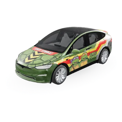 Teenage Mutant Ninja Turtles (Teenage Mutant Ninja Turtles Party Van) – Tesla Model X Wrap