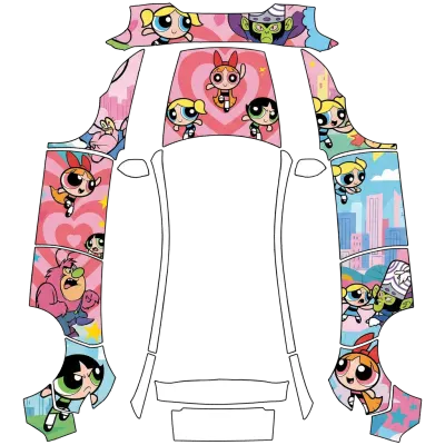 Отряд супергероев (Powerpuff girls) – оклейка Tesla Model Y