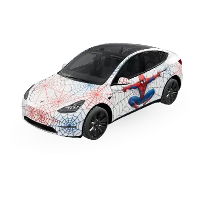 Spider-Man (Spiderman wrap) – covering Tesla Model Y