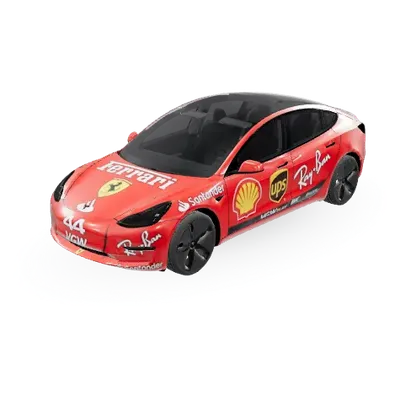 F1 Ferrari Hamilton – Tesla Model 3 wrap