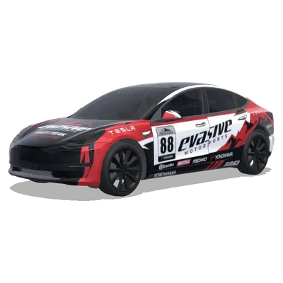 Evasive Motorsports Pikes Peak (Evasive Motorsports打造的Tesla賽車，参加了派克峰爬山赛的涂装) – Tesla Model 3 wrap