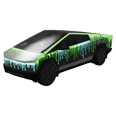 Токсичный дрип (Toxic Drip) – оклейка Tesla Cybertruck