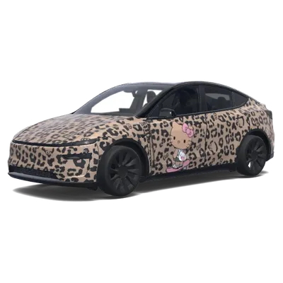 Schwarze Kitty (黑皮kitty) – Tesla Model Y Wrap