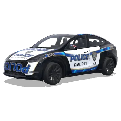 Blue Stripe K-9 Patrol – Tesla Model Y wrap