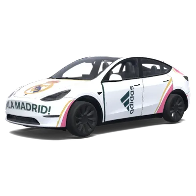Real Madrid 2026_27 – Tesla Model Y wrap