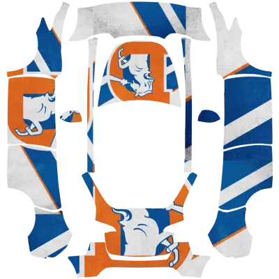 Denver Broncos Retro (Denver Broncos Old School Logo) – Tesla Model Y Wrap