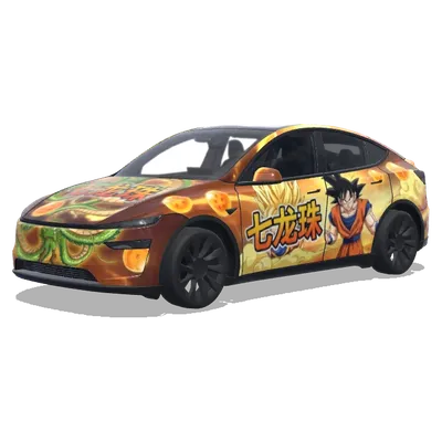 Dragon Ball Super Saiyan (七龙珠, 要有悟空 超级赛亚人一形态) – Tesla Model Y Wrap