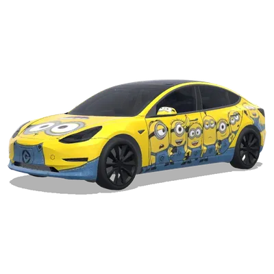 Миньоны (Minions styles) – оклейка Tesla Model 3