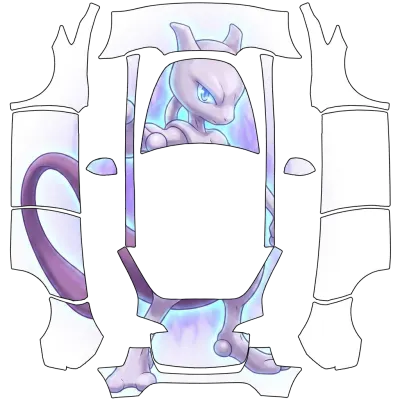 Mewtu (Mewtwo) – Tesla Model Y Wrap