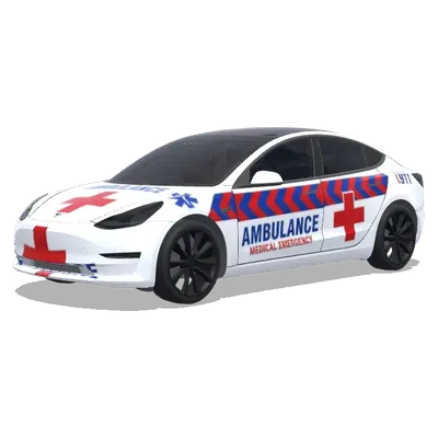 Rotes Kreuz – Lebensstern – Krankenwagen – Tesla Model 3 Wrap
