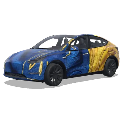 烏克蘭國旗全表面華麗紋理 – 特斯拉 Model Y 塗裝