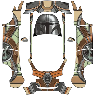 Mandalorian Grogu (mandalorian and grogu) – Tesla Model Y Wrap