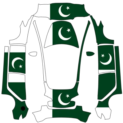Drapeau Pakistan (Pakistani flag by faran) – covering Tesla Model 3