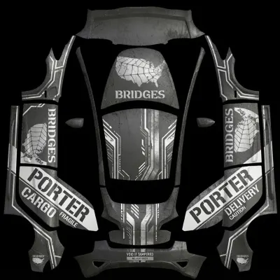Death Stranding Sam (Death Stranding Porter Bridges Sam) – Tesla Model 3 Wrap