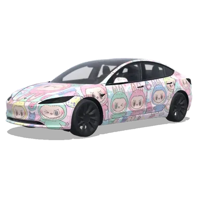labubu – Tesla Model 3 wrap