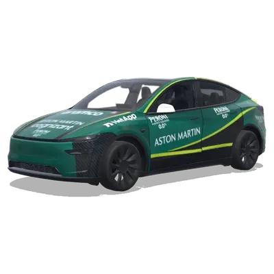 F1 Aston Martin (f1 aston martin) – оклейка Tesla Model Y