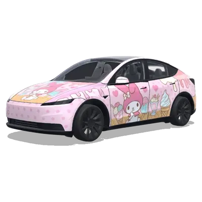 Pink Melody Ice Cream (粉色美乐蒂搭配冰激凌) – Tesla Model Y wrap