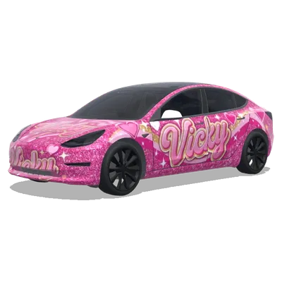 Vicky Barbie – Tesla Model 3 wrap
