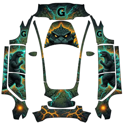 헤이세이 고질라 (Heisei Godzilla) – 테슬라 Model 3 랩핑