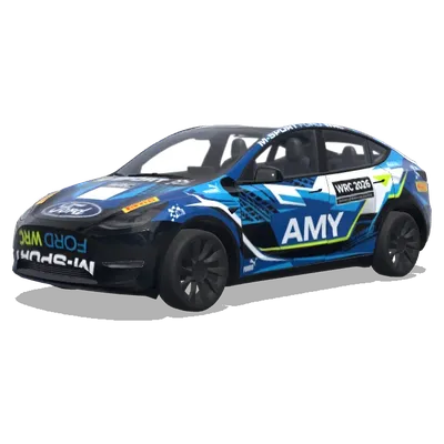 M-Sport Ford WRC Amy (M-Sport Ford WRT 2026 WRC with my name on it : Amy) – оклейка Tesla Model Y