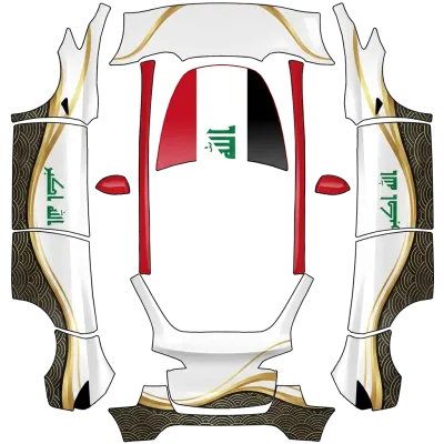 Ирак 4 (iraq 4) – оклейка Tesla Model Y