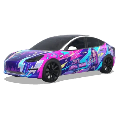 K/DA Zoey Wrap – Tesla Model 3 wrap