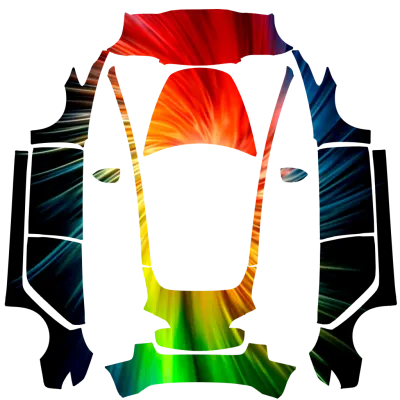 Regenbogen Wirbel (Rainbow whirpool) – Tesla Model 3 Wrap