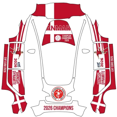 Danish handball ehf 2026 champions – Tesla Model 3 wrap