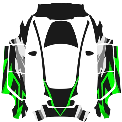 Car green&black – Tesla Model 3 wrap