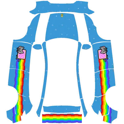 니얀캣 데드마우스 (Nyan Cat Deadmau5 Purrari) – 테슬라 Model Y 랩핑