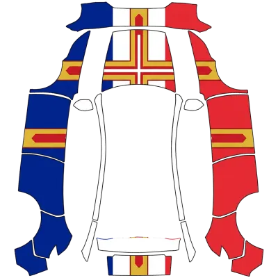 Drapeau Français Chrétien (Christian french flag) – covering Tesla Model Y