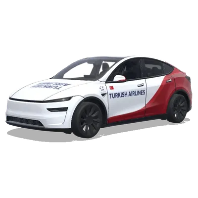turkish airlines, aircraft liveries – Tesla Model Y wrap