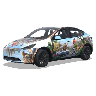 Зверополис (疯狂动物城元素风格的汽车贴图) – оклейка Tesla Model Y