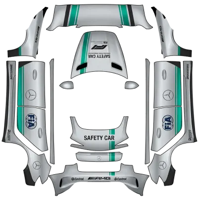 F1 safety car – Tesla Model 3 wrap