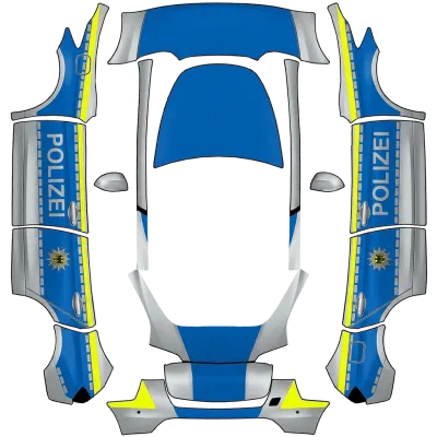 德國警察（German POLIZEI） – 特斯拉 Model Y 塗裝
