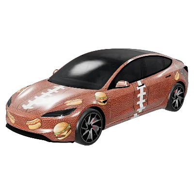 테일게이트 그리드아이언 (Tailgate Gridiron Feast) – 테슬라 Model 3 랩핑