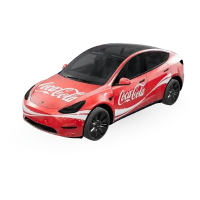 Coca-Cola – wrap para Tesla Model Y