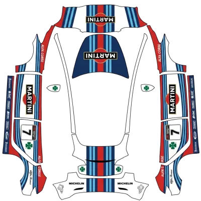 Alfa Romeo 155 Martini (Alfa romeo 155 Martini) – Tesla Model 3 Wrap