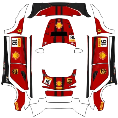 Феррари (Ferrari) – оклейка Tesla Model 3
