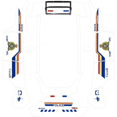 Королевская конная полиция (RCMP) – оклейка Tesla Model Y