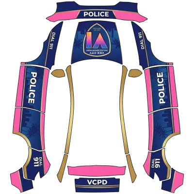 GTA 6 Polizei (GTA 6 Police) – Tesla Model Y Wrap