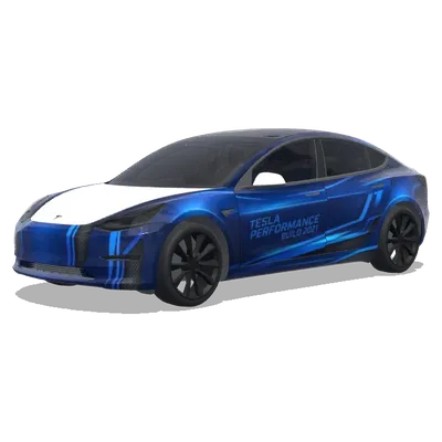 blue tesla performance build 2021. Colors: blue. – Tesla Model 3 wrap