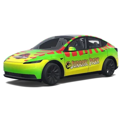 Jurassic Park Auto Klassiker – Tesla Model Y Wrap