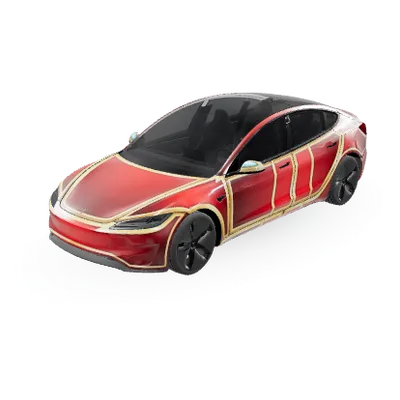 Iron Man (Iron man) – Tesla Model 3 Wrap