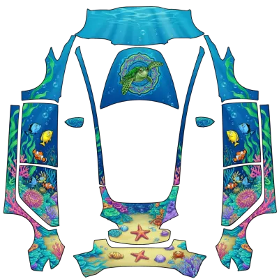 바다 거북 (Ocean sea turtle) – 테슬라 Model 3 랩핑