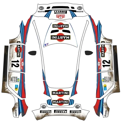 Rallye Martini (rally martini) – Tesla Model 3 Wrap