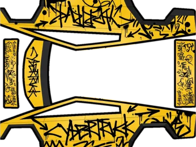 Style graffiti (Grafiti style) – covering Tesla Cybertruck